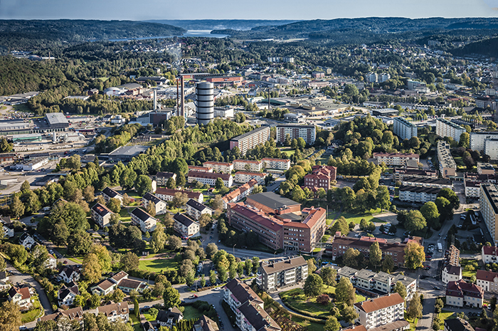 Borås från ovan