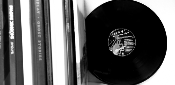 En LP-skiva med sting
