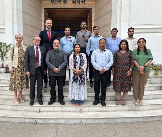 Delegationen från Swedac tillsammans med representanter Bureau of Indian Standards (BIS), Indiens nationella standardiseringsorgan.